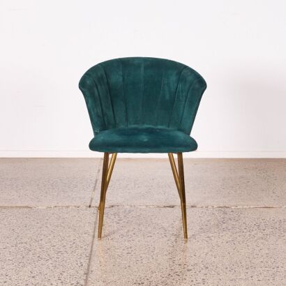 A Deep Green Velvet Occasional Chair
