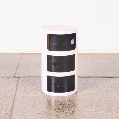 A Black and White Kartell Style Componibili