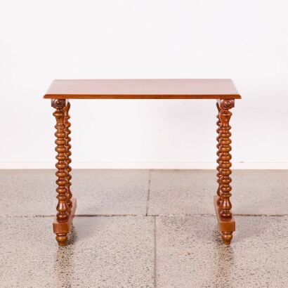 A Turned Leg Rimu Hall Table
