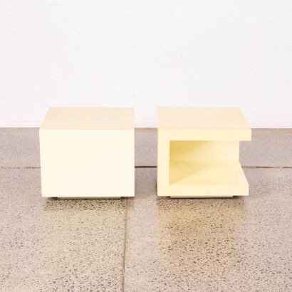 A Pair of Modernist Style Floating Side Tables A/F