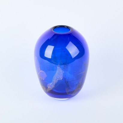 A Garry Nash Gold Leaf Ware Vase Signed '95'