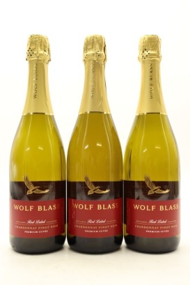 (3) NV Wolf Blass Red Label Chardonnay - Pinot Noir Sparkling Brut, South Eastern Australia