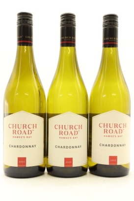 (3) 2023 Church Road Chardonnay, Hawke's Bay