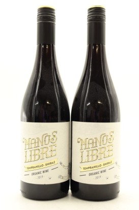 (2) 2019 Manos Libre Organic Tempranillo - Shiraz Vino de la Tierra de Castilla, Spain