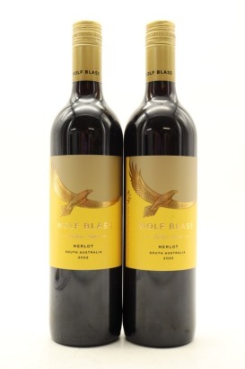 (2) 2022 Wolf Blass Yellow Label Merlot, South Australia