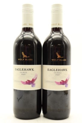 (2) 2021 Wolf Blass Eaglehawk Shiraz, South Australia