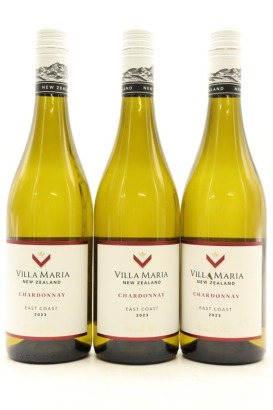 (3) 2023 Villa Maria Private Bin East Coast Chardonnay, New Zealand
