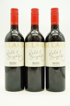 (3) Selaks Essential Selection 'Bold & Bright' Merlot, Australia