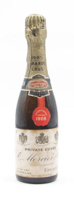 (1) 1928 E. Mercier Private Cuvee Extra Dry Champagne, 500ml