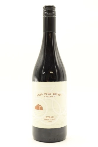 (1) 2020 Shed Five Thirty 530 Syrah, Hawke's Bay