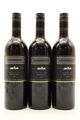 (3) 2021 Morton Estate Black Label Merlot, Hawke's Bay