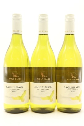 (3) 2021 Wolf Blass Eaglehawk Chardonnay, South Australia