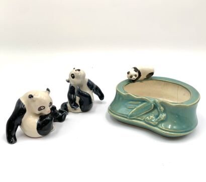 Three Chinese Panda Ornaments