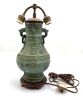A Chinese Bronze Vase Lamp Base