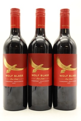 (3) 2021 Wolf Blass Red Label Cabernet Sauvignon, South Australia