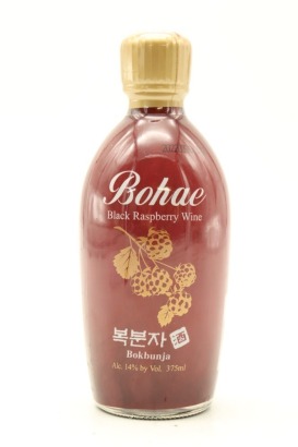 (1) Bohae Bokbunja Black Raspberry Wine, 14% ABV, 375ml