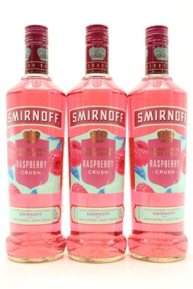 (2) Smirnoff Raspberry Crush Vodka, 30% ABV, 700ml