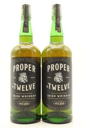 (2) Proper Twelve Irish Whiskey, 40% ABV, 40 1000ml