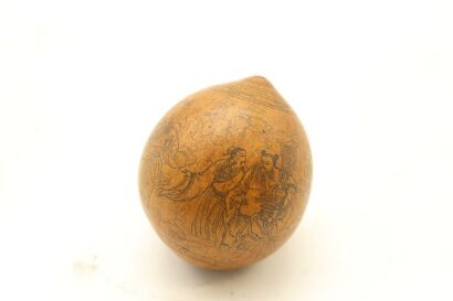 A Chinese Wire-engraved Figures Old Gourd-John Perry Collections