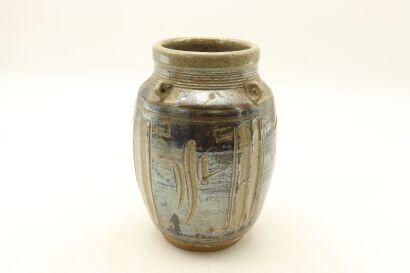 An Asia Sauce-glazed 'Floral' Handled Jar-John Perry Collection