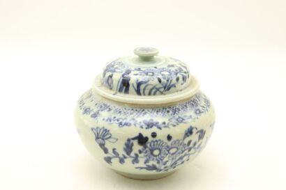 A Chinese Ming Dynasty Blue and White Lidded Jar-John Perry Collections