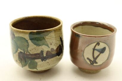 Two Japanese Meiji-period Pottery Tea Bowls-John Perry Collections