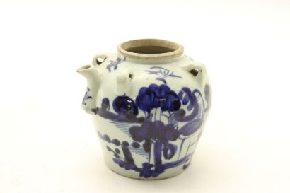 A Chinese Qing Dynasty Blue and White Handled Teapot-John Perry Collections