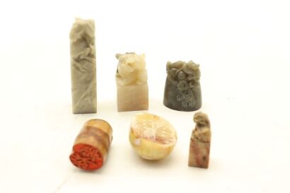 A Group of Six Chinese Seals-John Perry Collections