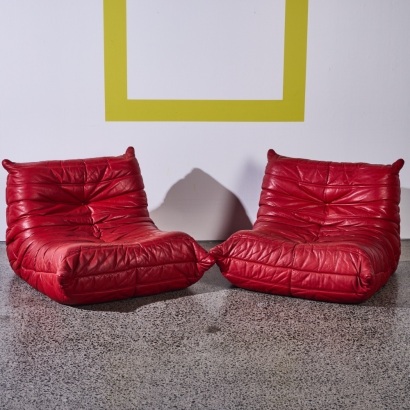A Pair of Togo Fireside Chairs