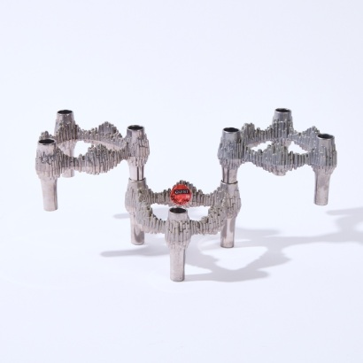 A Set of Three Quist Stoffi and Nagel VARIOMASTER Candleholders