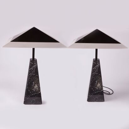A Pair of Abat Jour Table Lamps by Cini Boeri for Arteluce