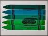 A Mickey Myers Green Crayola Silk Screen Print