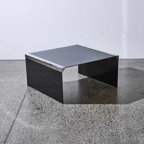 A Pieranglo Gallotti For Galotti And Radice Black Glass Coffee Table, Italy c1970s