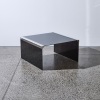 A Pieranglo Gallotti for Galotti and Radice Black Glass and Chrome Coffee Table