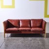A 1970s Danish 3-Seater Cognac Leather Sofa