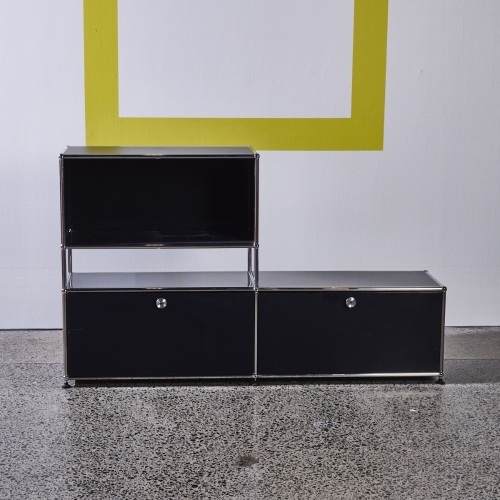 A USM Open Shelf and Cabinet Unit