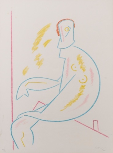 A Framed Wilhelm Freddie Print with Book