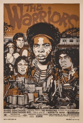 A Framed Warriors Fillm Poster Illustration by Tyler Stoutt
