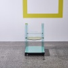 A Curved Green Glass Bar Cart by Fiam - 2