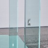 A Curved Green Glass Bar Cart by Fiam - 3