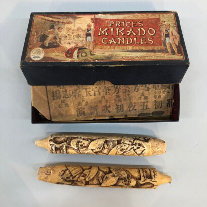 A Pair of 19th Century Price's Mikado Candles