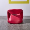 A Red Leather Sculptural Cantilevered 'Tongue' Lounge Chair by Jaymar - 4