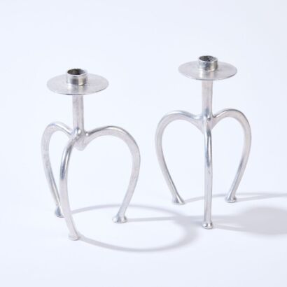 A Pair of Stephane Rondel Candle Holders