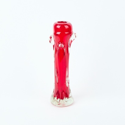 A Murano Red Ruby Steam Vase