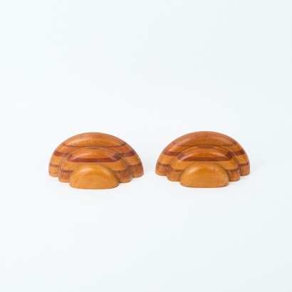 A Pair of Wood Inlay Bookends