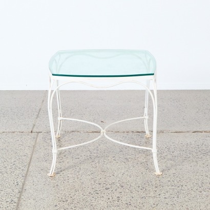 A Glass Topped French Sidetable