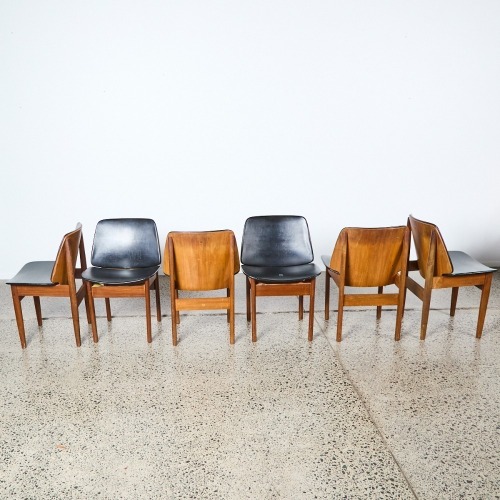 A Suit Of Six Scandinavian Mid-Century Chairs