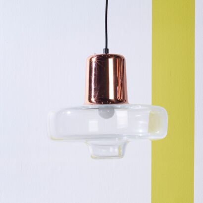 A Large Spin Light in Copper by Lucie Koldova for Lasvit