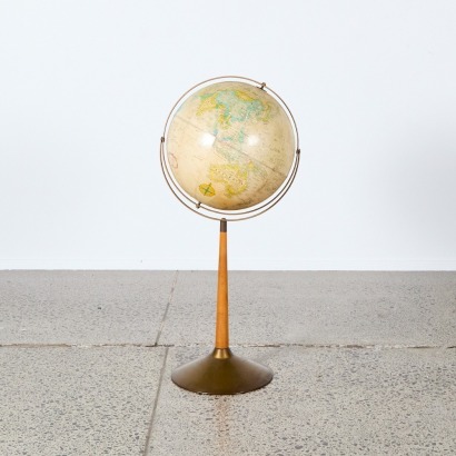 A Large World Globe on a Stand