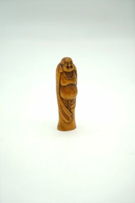 A Chinese Wooden Small Buddha Statue